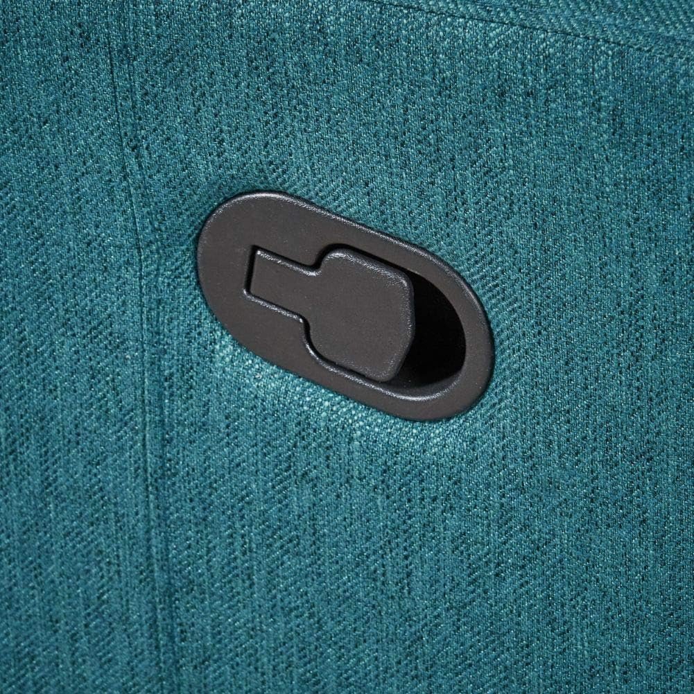 Christopher Knight Home Ishtar Glider Swivel Push Back Nursery Recliner, Teal, Black 35.75D x 25W x 39H in