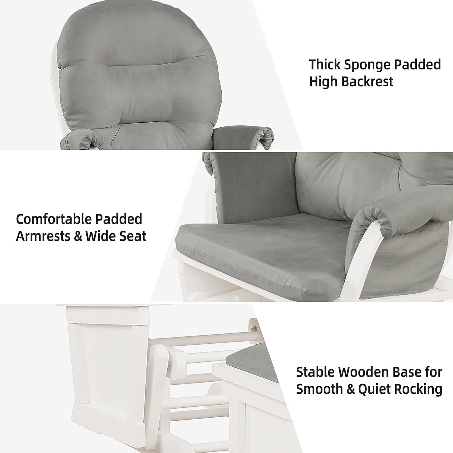 Cleanable Upholstered Comfort Nursing Rocking Chair Review