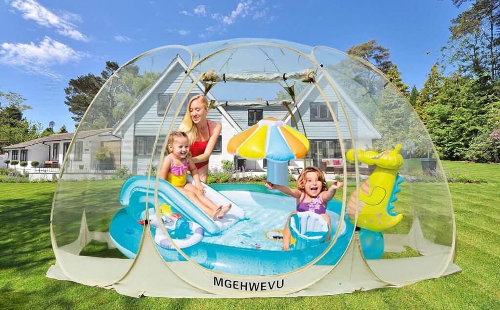 Clear Tent Pop Up Bubble Tent for Gazebos and Garden Portable Igloo Tent, Star Tent for 8-12Person Weatherproof and Coldproof Transparent Camping Tent (12x12x8,8Panel)