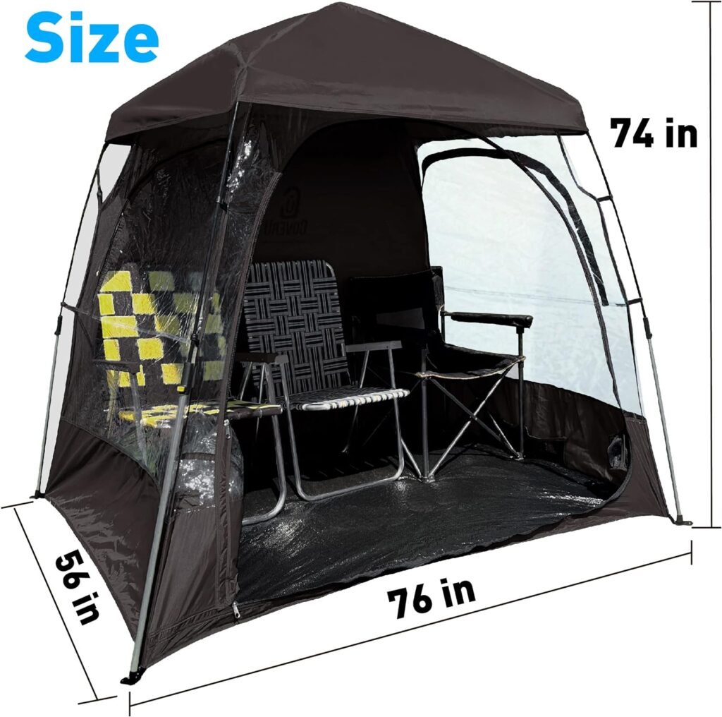 CoverU Sports Tent Pod For 3-4 People - RAIN or Sun Protection – NEW Large Pop Up Climate Canopy Shelter – Soccer, Football, Softball  Other Sporting Events and Parades - Patented and Patents Pending