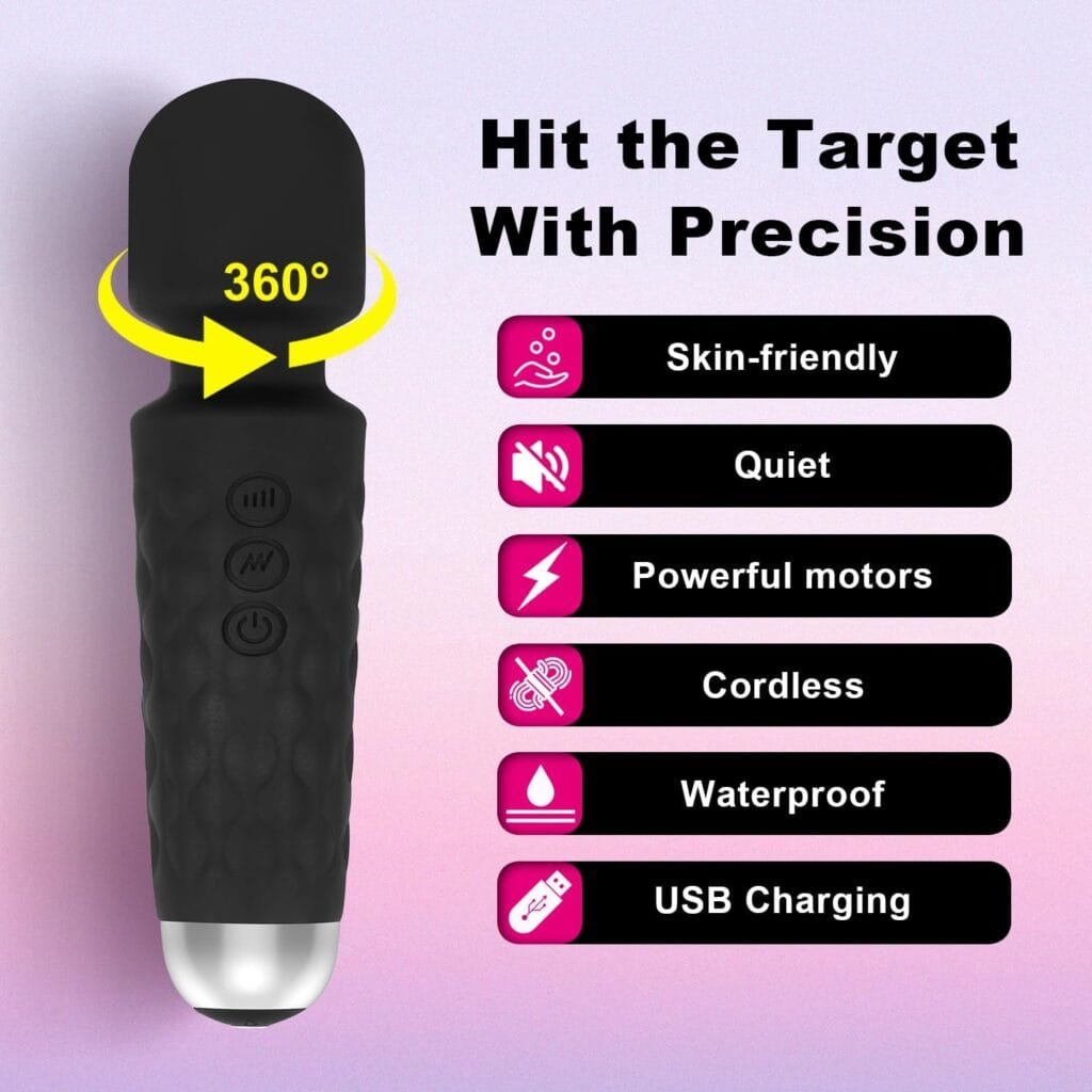 dgduoai Percussion Handheld Electric Back Body Massager - Rechargeable  Waterproof Silent Handheld Deep Tissue Neck Back Massager for Back, Muscle, Neck, and Shoulder Decompress, Purple