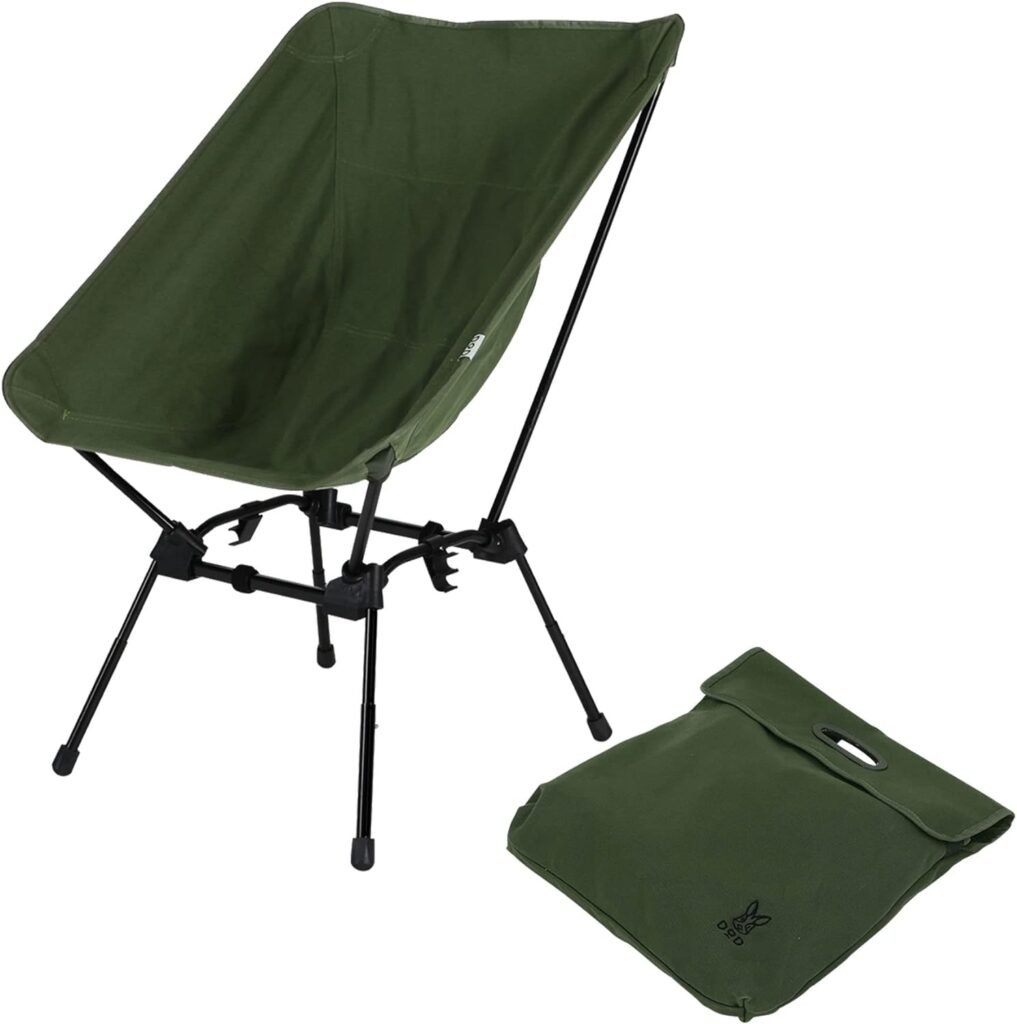 DOD Sugoi Chair - A Portable Camping and Backpacking Chair Adjustable to The Ideal Height and Seating Angle for Any Outdoor Activity (Black)