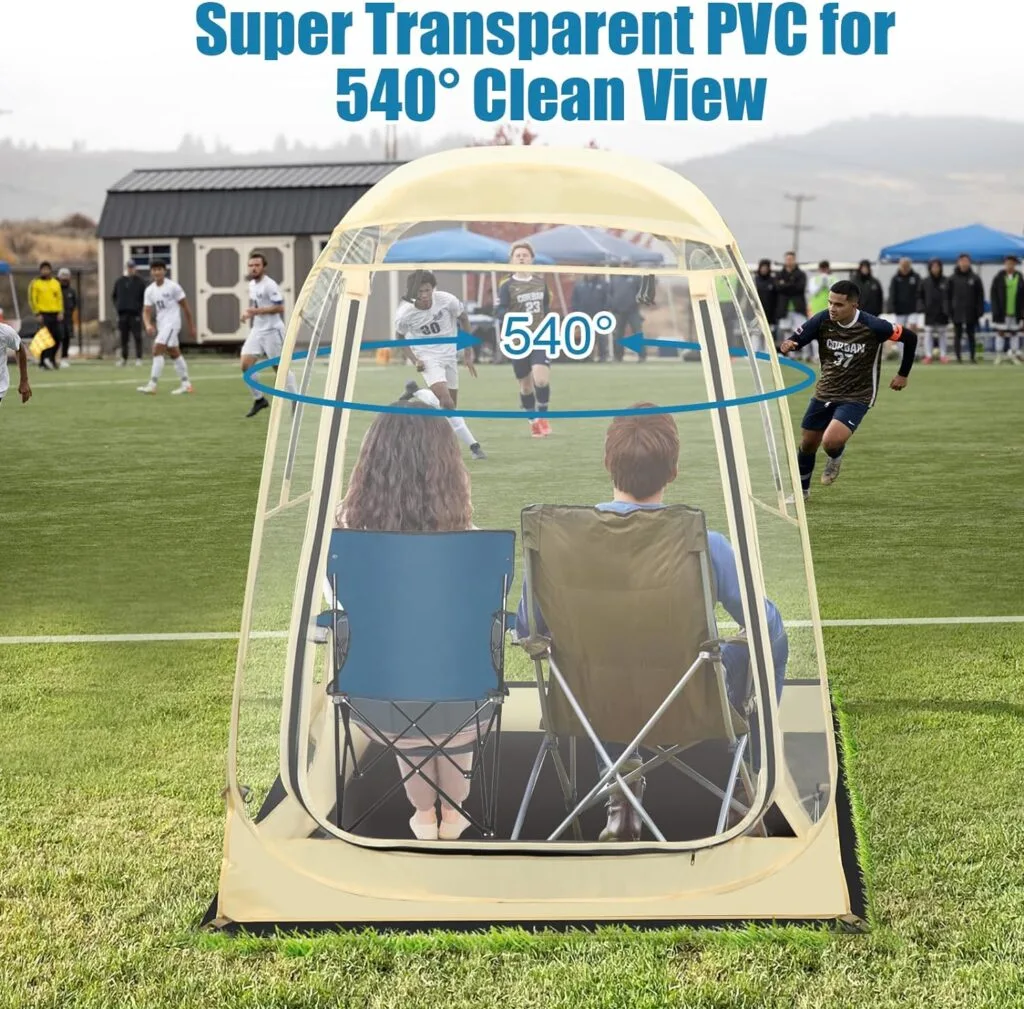 Eapele Sports Tent, Instant Pop-Up Tent Shelter, 50x50x62H Outdoor Clean Bubble Tent, Provides Rain Tent Protection for Watching Sports Events, Camping, Fishing, Cheering, and Parades Eapele Sports Tent, Instant Pop-Up Tent Shelter, 50x50x62H Outdoor Clean Bubble Tent, Provides Rain Tent Protection for Watching Sports Events, Camping, Fishing, Cheering, and Parades