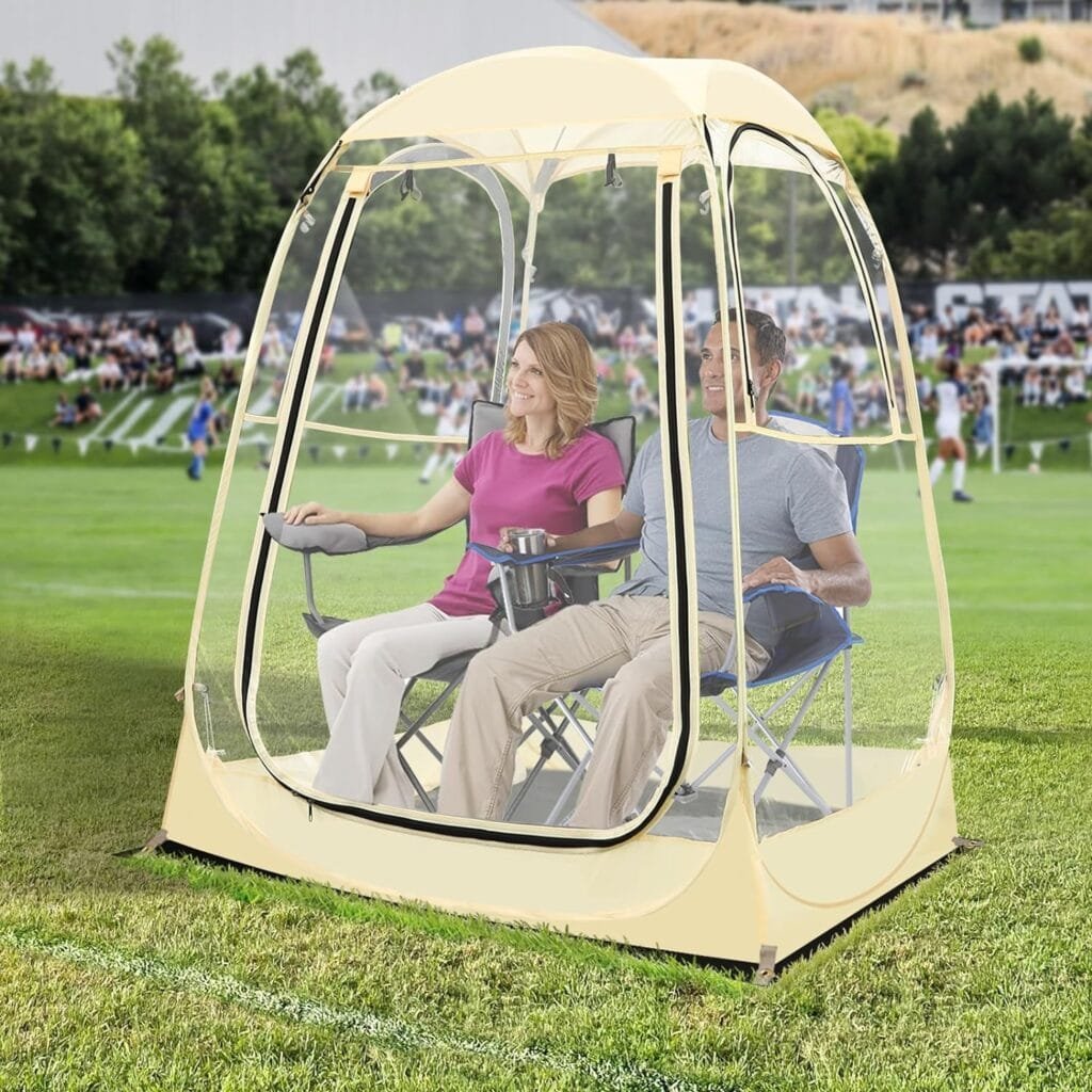 Eapele Sports Tent, Instant Pop-Up Tent Shelter, 50x50x62H Outdoor Clean Bubble Tent, Provides Rain Tent Protection for Watching Sports Events, Camping, Fishing, Cheering, and Parades