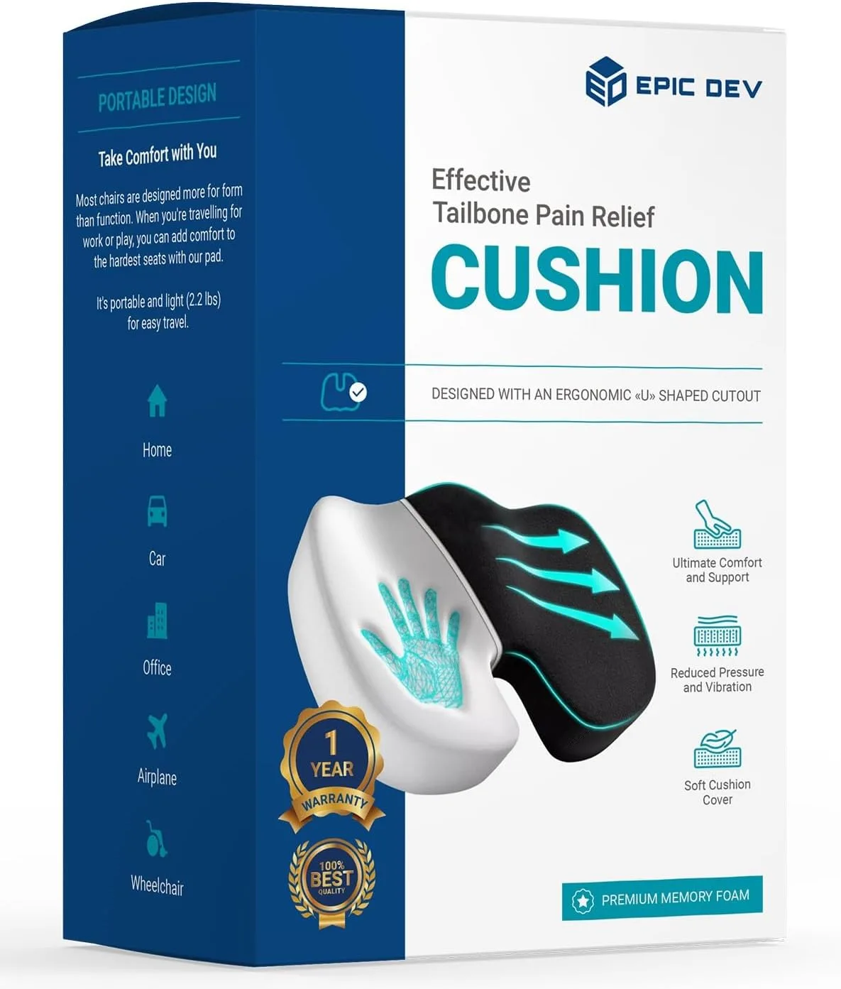 EpicDev Comfort Foam Seat Cushion Review