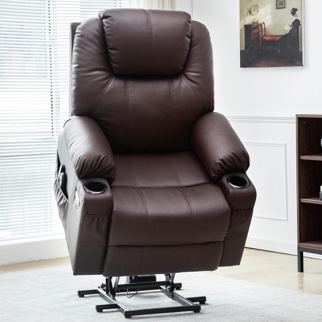 Esright Power Lift Electric Recliner Chair with 2 Side Pockets, Living Room Chair with USB Charge Port  Remote Control