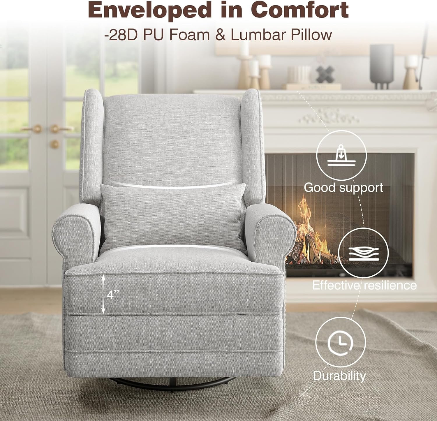 FansaFurn Swivel Nursery Glider Recliner Review