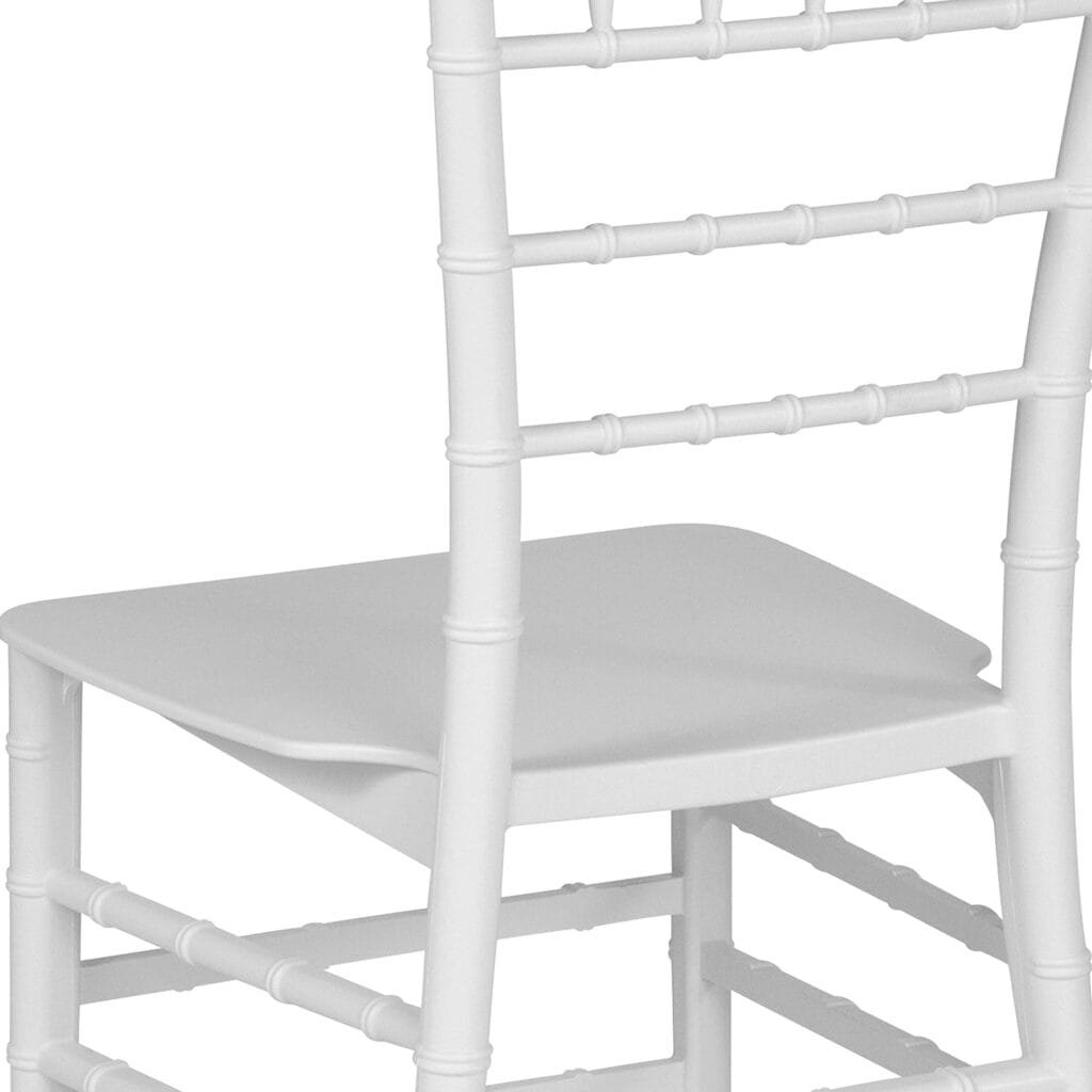 Flash Furniture HERCULES Series White Resin Stacking Chiavari Chair