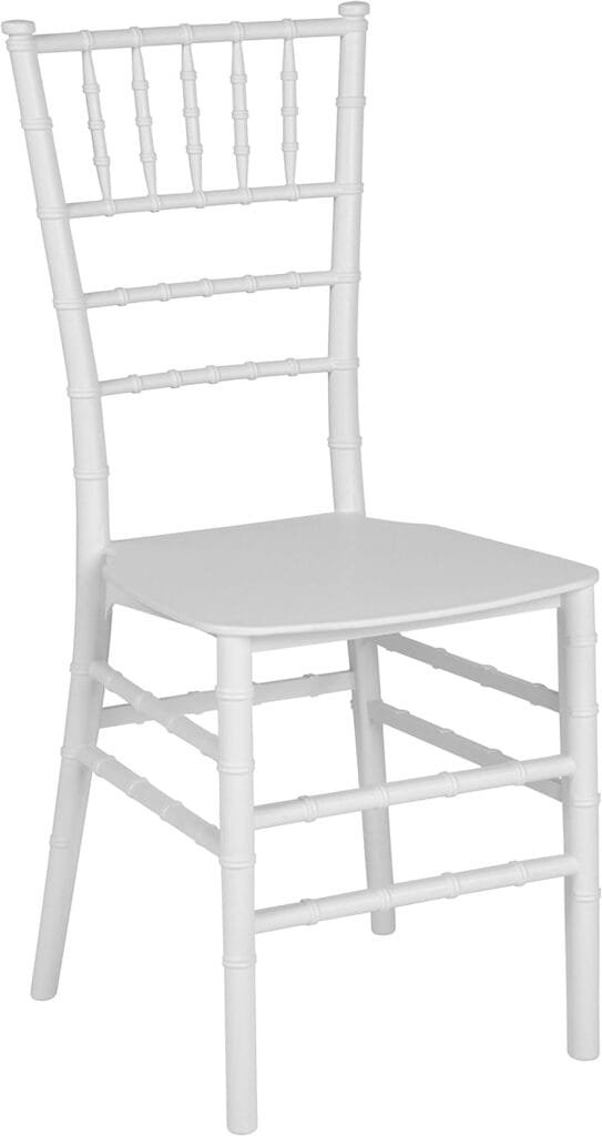 Flash Furniture HERCULES Series White Resin Stacking Chiavari Chair