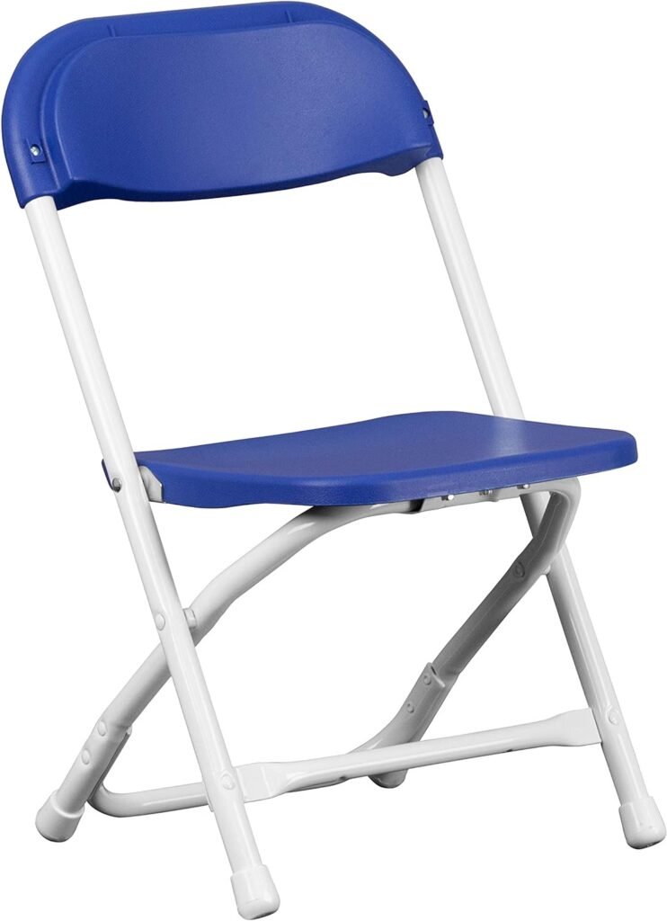 Flash Furniture Kids Blue Plastic Folding Chair