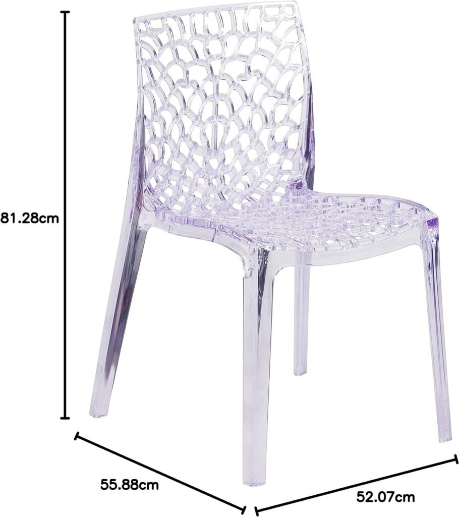 Flash Furniture Vision Series Transparent Stacking Side Chair