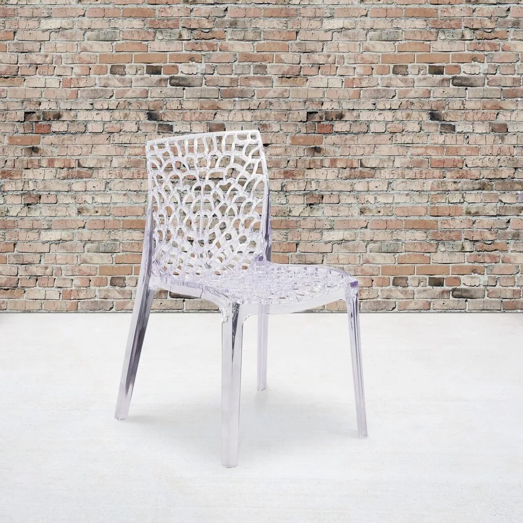 Flash Furniture Vision Series Transparent Stacking Side Chair