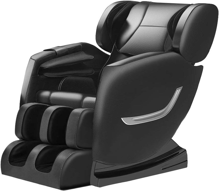 FOELRO 2022 Updated Massage Chair Zero Gravity Full Body Shiatsu Recliner with Heating Back and Foot Rollers Massage (Black)