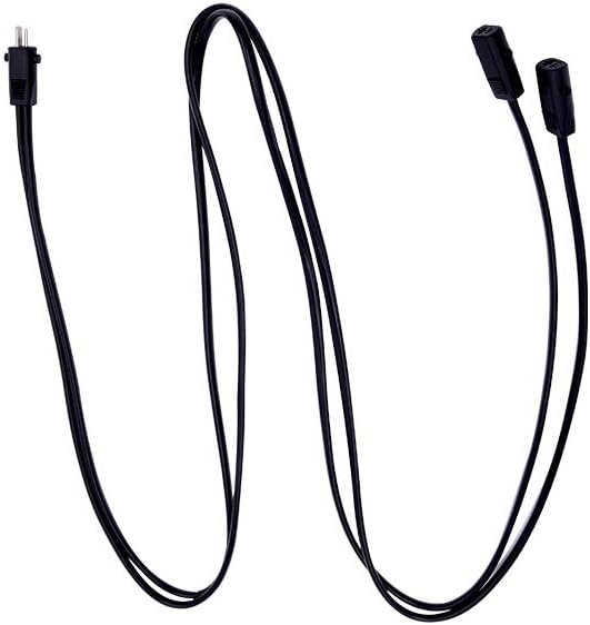 Fromann 47 Inches 2 Pin Splitter Lead Y Power Cable 2 Motors to 1 Power Supply for Electric Recliner and Lift Chairs