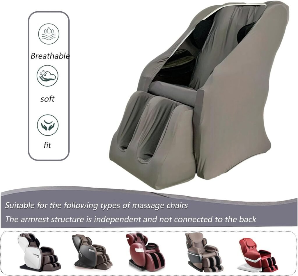 Full Body Shiatsu Massage Chair Cover,Massage Chair Cover,Universal Dust Protection Cover for All Types of Massage Chairs,E,Package 3