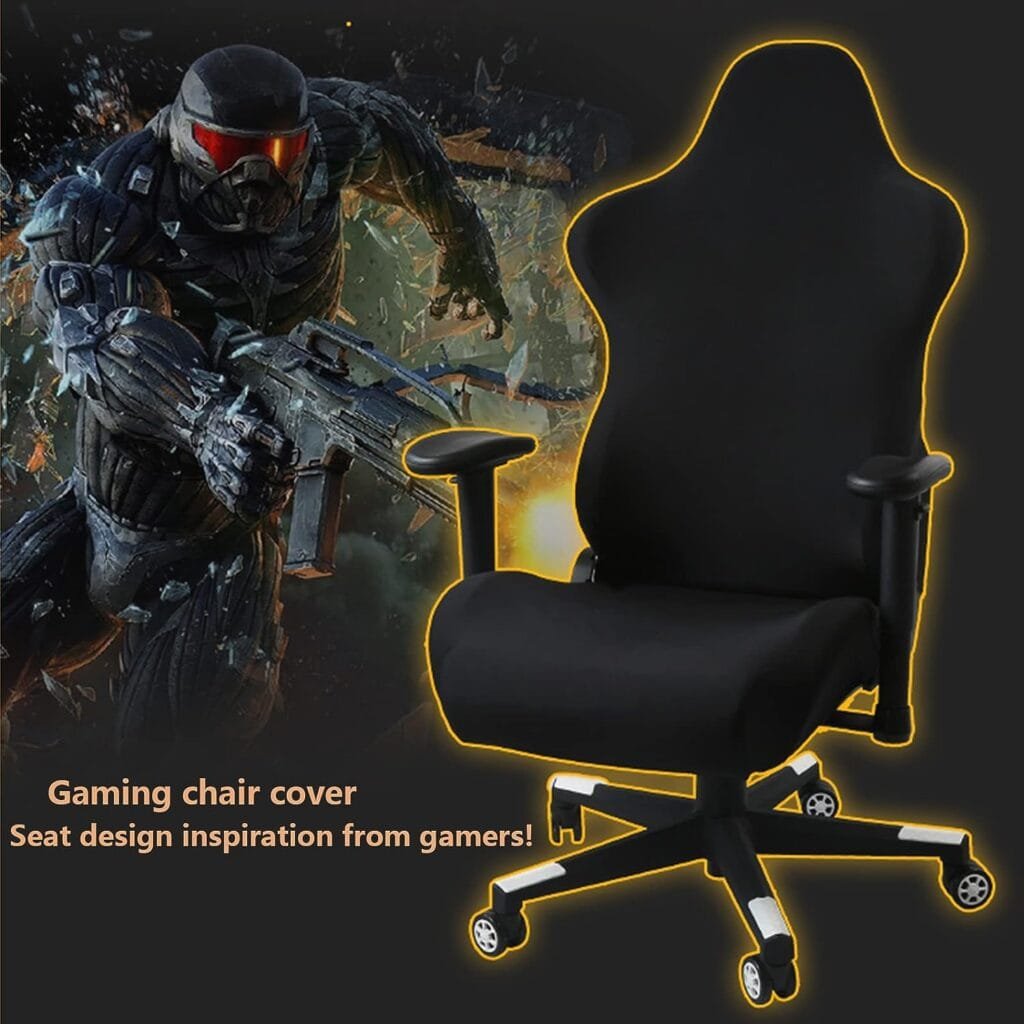 Gaming Chair Cover-Gaming Chair seat Cover 4pc/Set Gaming Chair Covers Stretchable with armrest Covers/Chair Back Covers/Chair seat Cover, Gamer Chair Cover of Computer Video Game Office Chair Cover