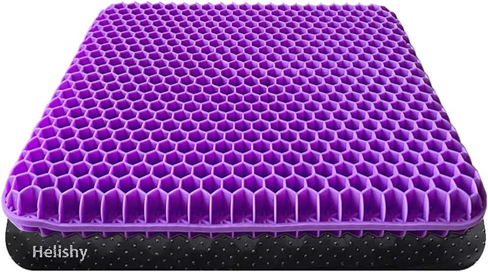 Gel Seat Cushion for Pressure Relief, Egg Sitting Gel Flex Cushion with Non-Slip Cover, Ventilation Breathable Honeycomb Egg Gel Cushion for Home Office Chairs Car Seat Wheelchairs (Green)