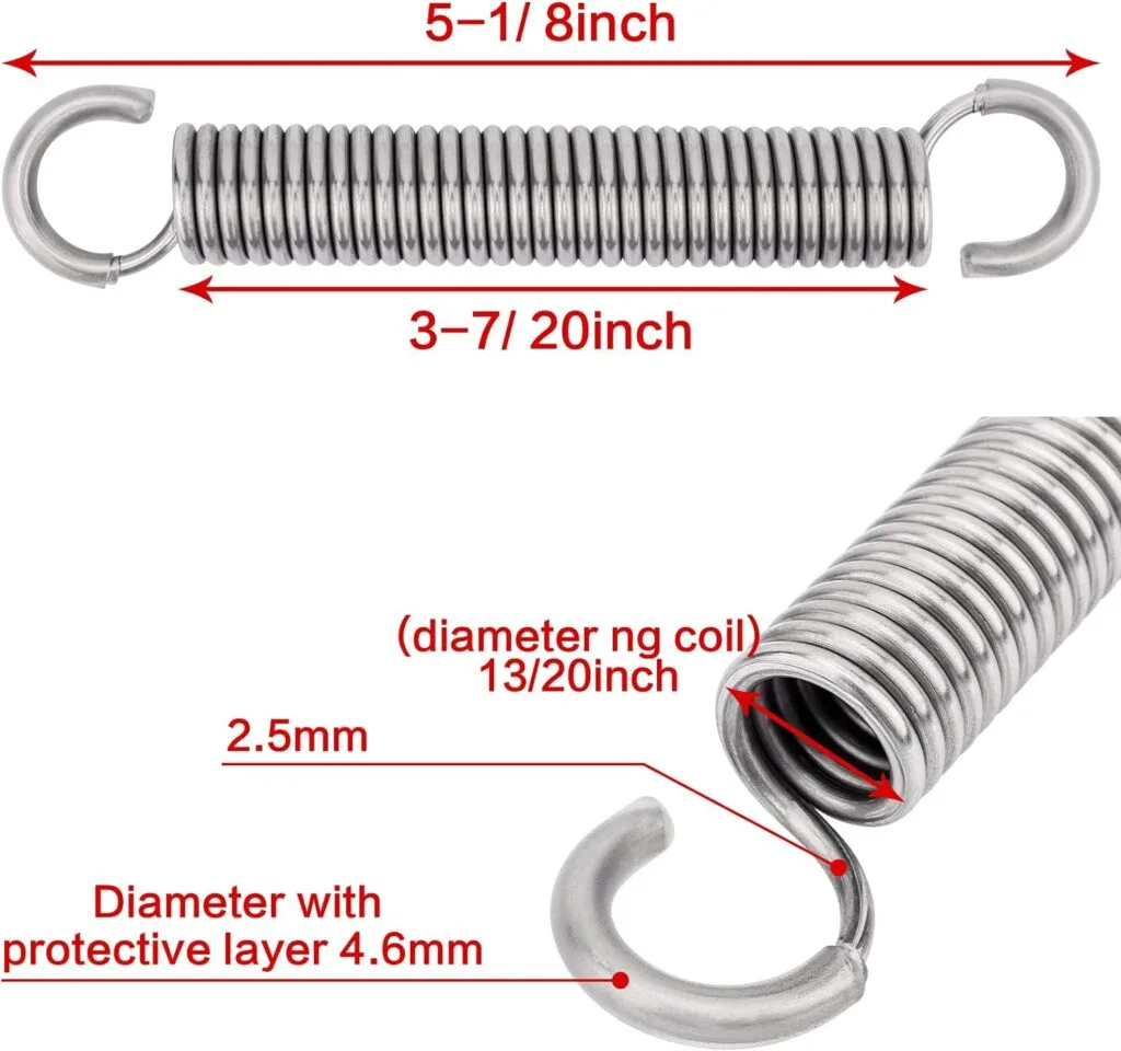 GNPADR 5-1/8 (2 Pcs) Stainless Steel Recliner Sofa Chair Stainless Steel Spring Replacement Mechanism Tension Spring GNPADR 5-1/8 (2 Pcs) Stainless Steel Recliner Sofa Chair Stainless Steel Spring Replacement Mechanism Tension Spring