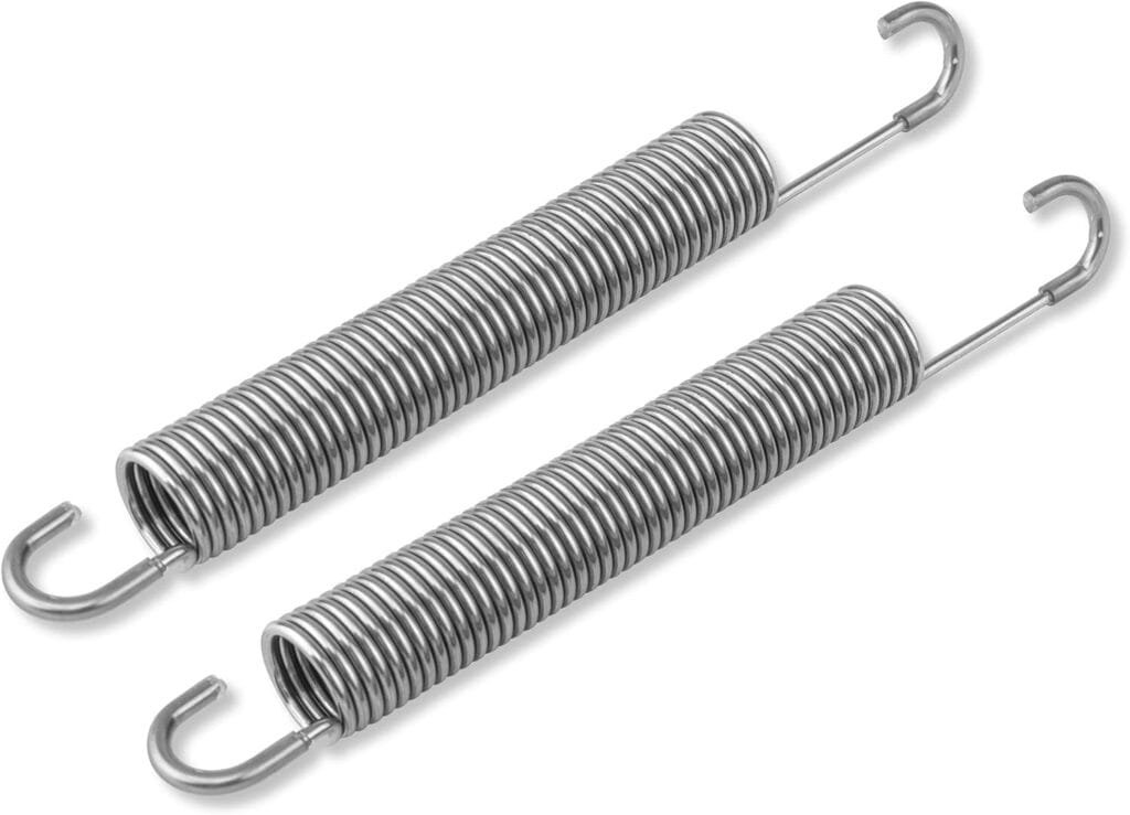 GNPADR 6-1/4 inch (2Pcs) Stainless Steel Replacement Recliner Sofa Chair Mechanism Tension Spring - Long Neck Hook Style