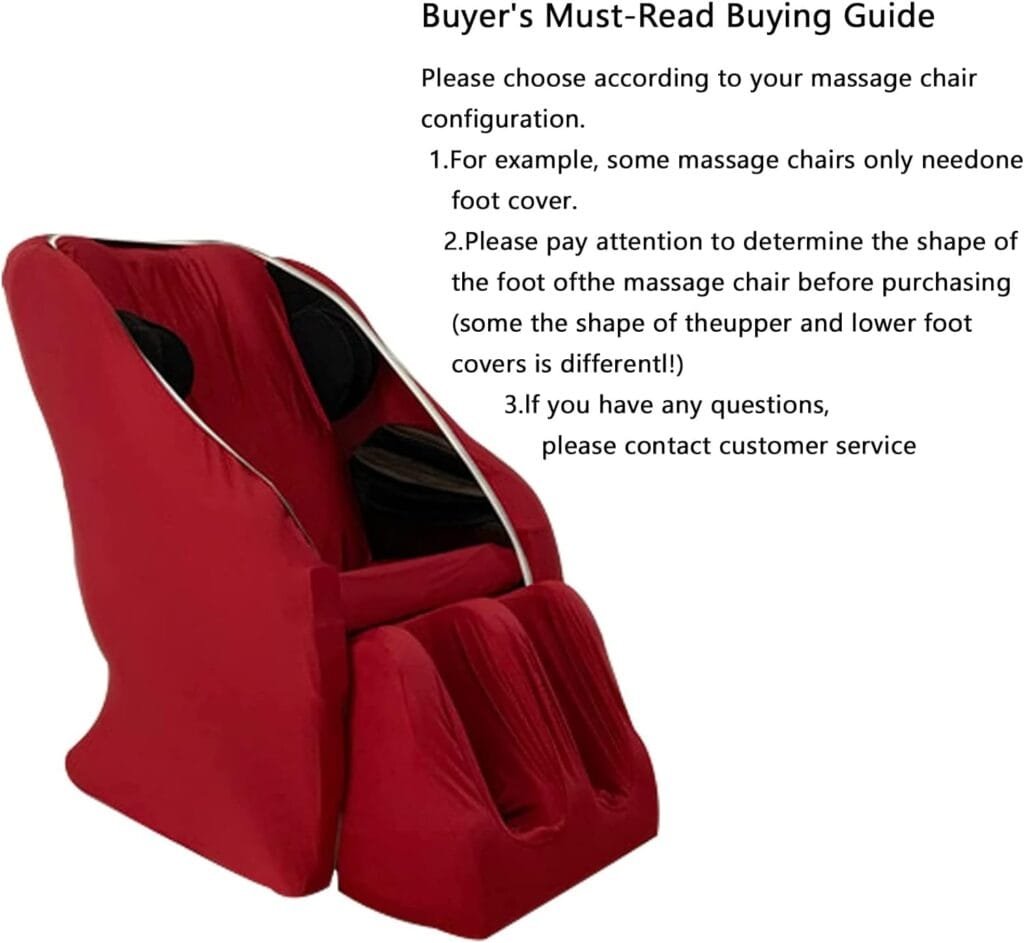 Gycdwjh Full Body Shiatsu Massage Chair Cover, Not Easy to Shrink Zero Gravity Elastic Material Massage Chair Covers Fits Most Massage Chairs, Easy to Fold,mainbody+Foot muffsup (1+2)