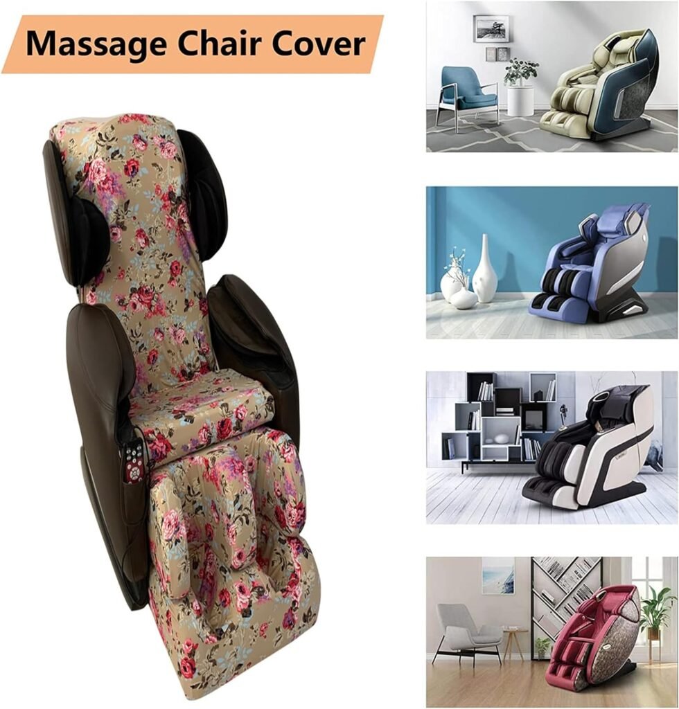 Gycdwjh Full Body Shiatsu Massage Chair Cover, Universal Massage Chair Dust Protection Cover Removable and Washable Stretch Fabric Massage Chair Cover,Color,Package 2