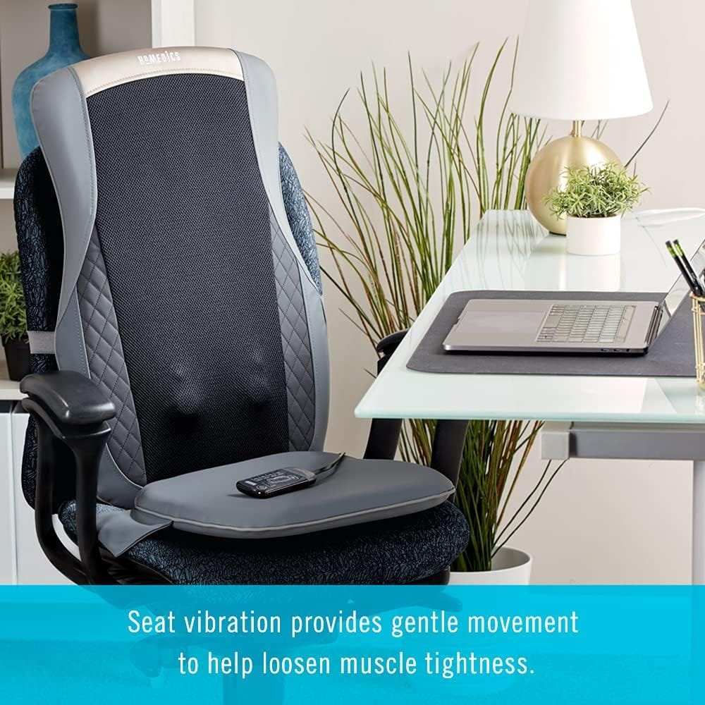 Homedics Shiatsu Pro+ Massage Cushion - Cordless, Vibrating Massager with Heat  Programmed Controller