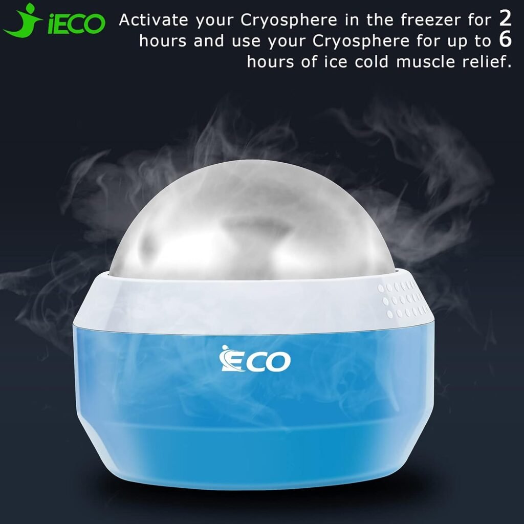 iECO Cryosphere Cold Massage Roller Ball - Massage Ball for Cold  Heat Relief, Myofascial Release, Trigger Point Therapy, Muscle Knots - Deep Tissue Ice Massager