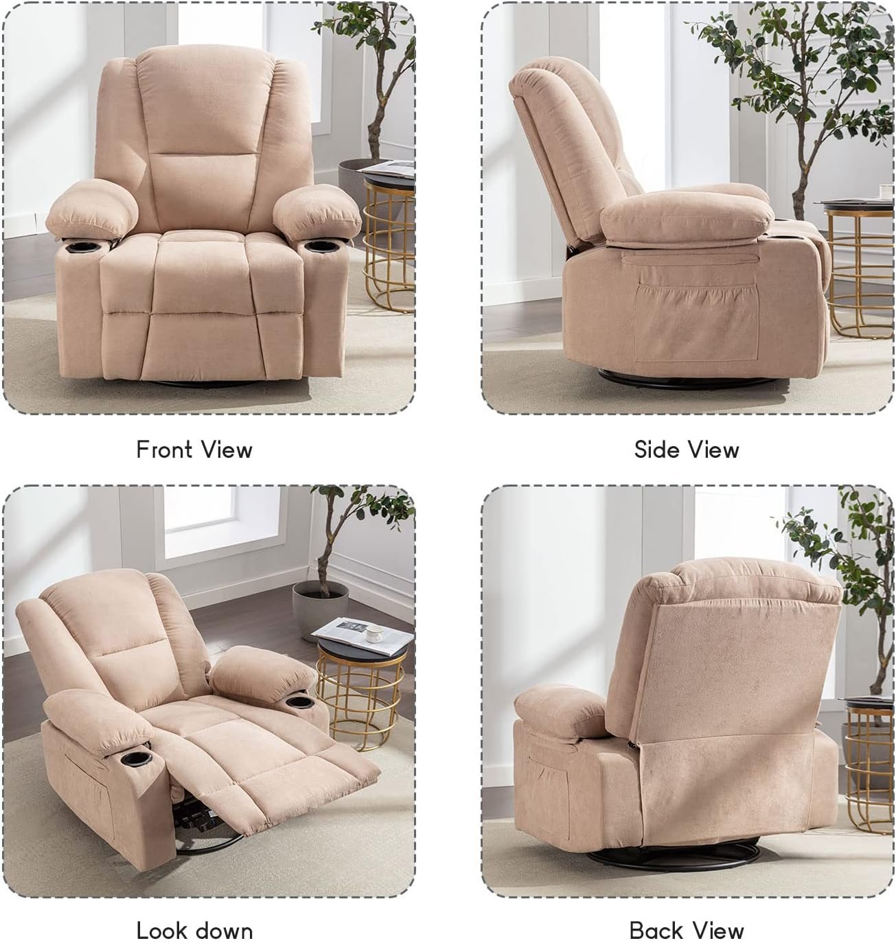 INZOY Swivel Rocker Recliner Chair Review