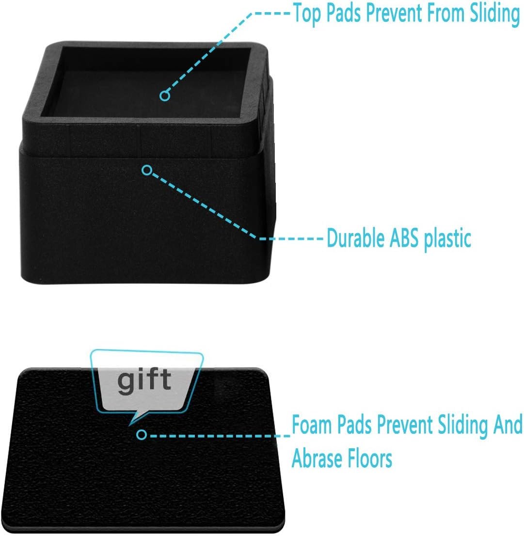 Joyclub Bed Risers 2 inch Heavy Duty Furniture Risers Review