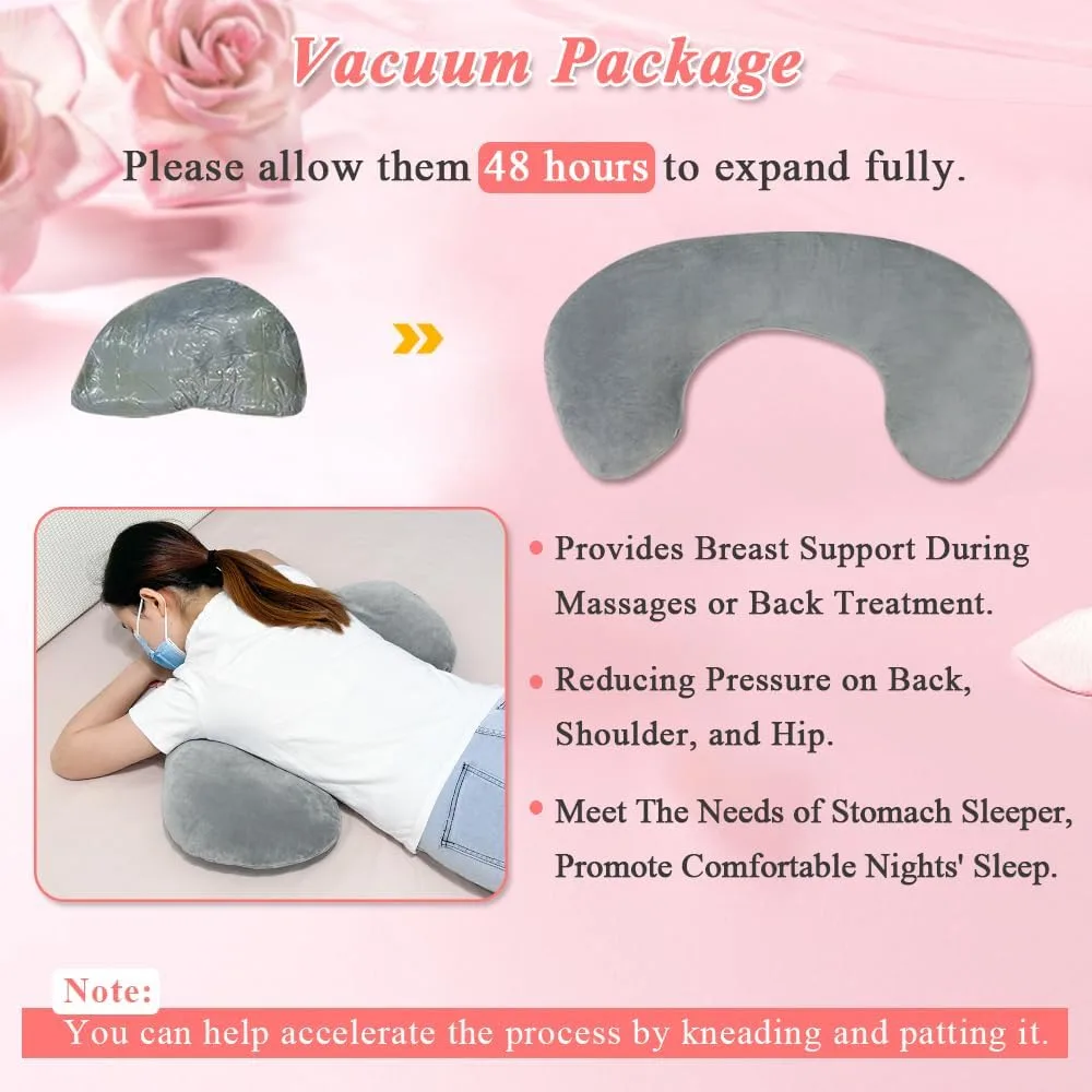 KAAMOS Breast Pillow for Massage Table Massage Breast Bolster Pillow for Sleeping Massage Wedge Bolster Stomach Sleepers Chest Pillow Breast Support Pillow Feminine Massage Pad for Spa Salon KAAMOS Breast Pillow for Massage Table Massage Breast Bolster Pillow for Sleeping Massage Wedge Bolster Stomach Sleepers Chest Pillow Breast Support Pillow Feminine Massage Pad for Spa Salon