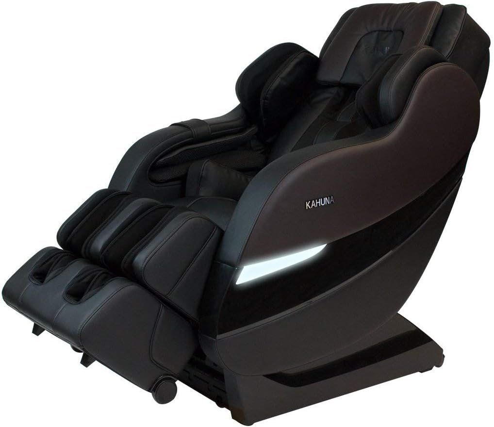 KAHUNA MASSAGE CHAIR SM-7300 Dark Brown/Black for Premium Quality Comfort and Relaxation at Home-Total 9 Auto Programs Including 4 Special Programs with SL-Track Rollers - White Glove Delivery