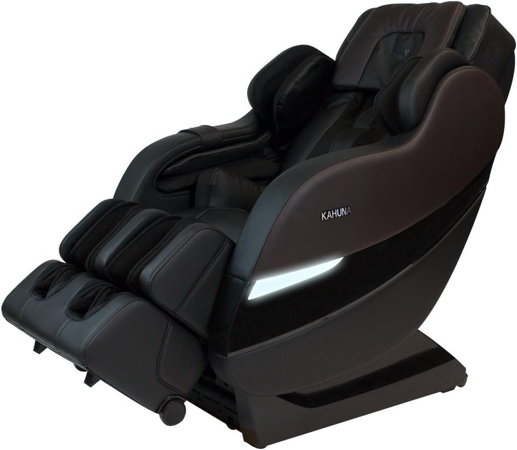 KAHUNA MASSAGE CHAIR SM-7300 Dark Brown/Black for Premium Quality Comfort and Relaxation at Home-Total 9 Auto Programs Including 4 Special Programs with SL-Track Rollers - White Glove Delivery