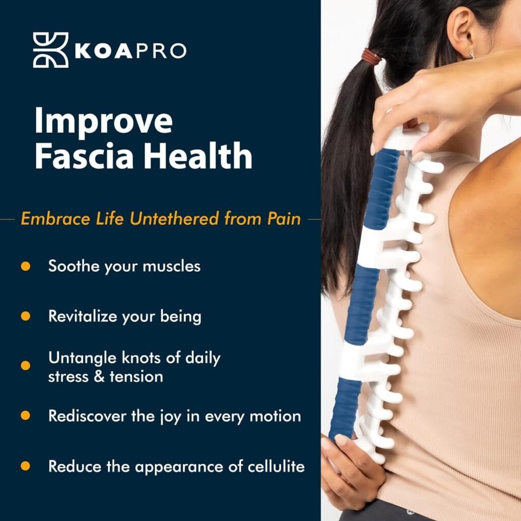 KOAPRO Fascia Massage Tool, Myofascial Release Tool, Manual Trigger Point  Deep Tissue Sore Muscle Relief, Holistic Fascia Health  Cellulite Massager Tool, Legs, Neck, Back Hand-Held Self Massager