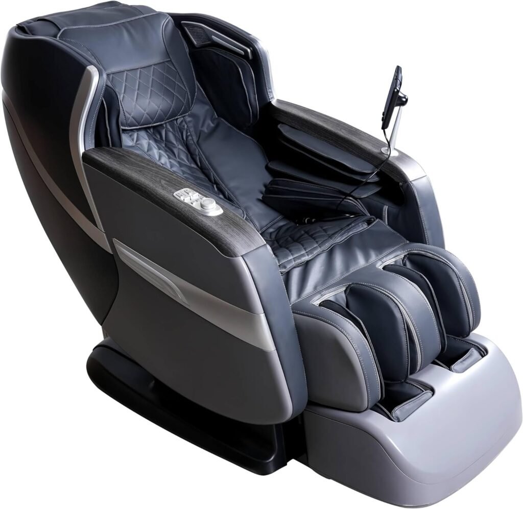 Kollecktiv 4D Massage Chair Full Body Zero Gravity SL-Track Shiatsu Massage Chair, 12 Modes, Airbag Massage, with Thai Stretching, Foot Massage, AI Control  LCD Touch Screen,Shortcut Key,Body Scan