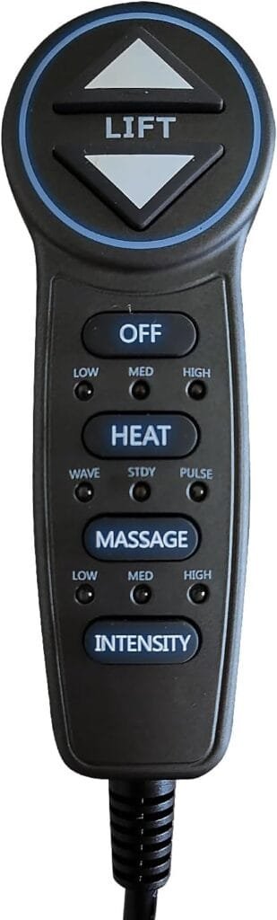 Kroshine Lift Chair Power Recliner Replacement 6 Button 5 Pin Prong MLSK55-A1 Hand Control Handset Remote