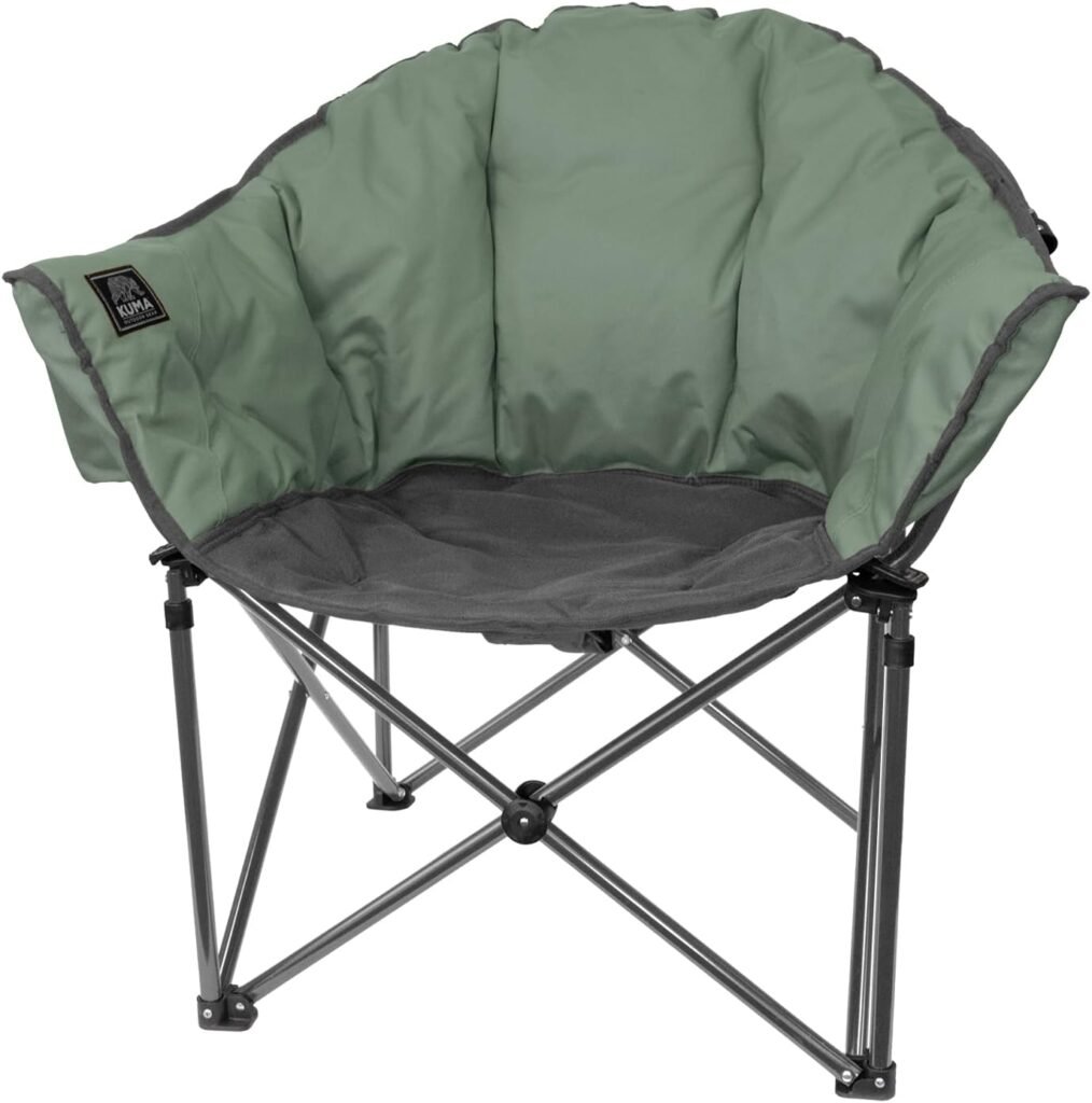 Kuma Outdoor Gear Lazy Bear Chair with Carry Bag, Ultimate Portable Luxury Outdoor Chair for Camping, Glamping, Sports  Outdoor Adventures (Sage/Graphite)