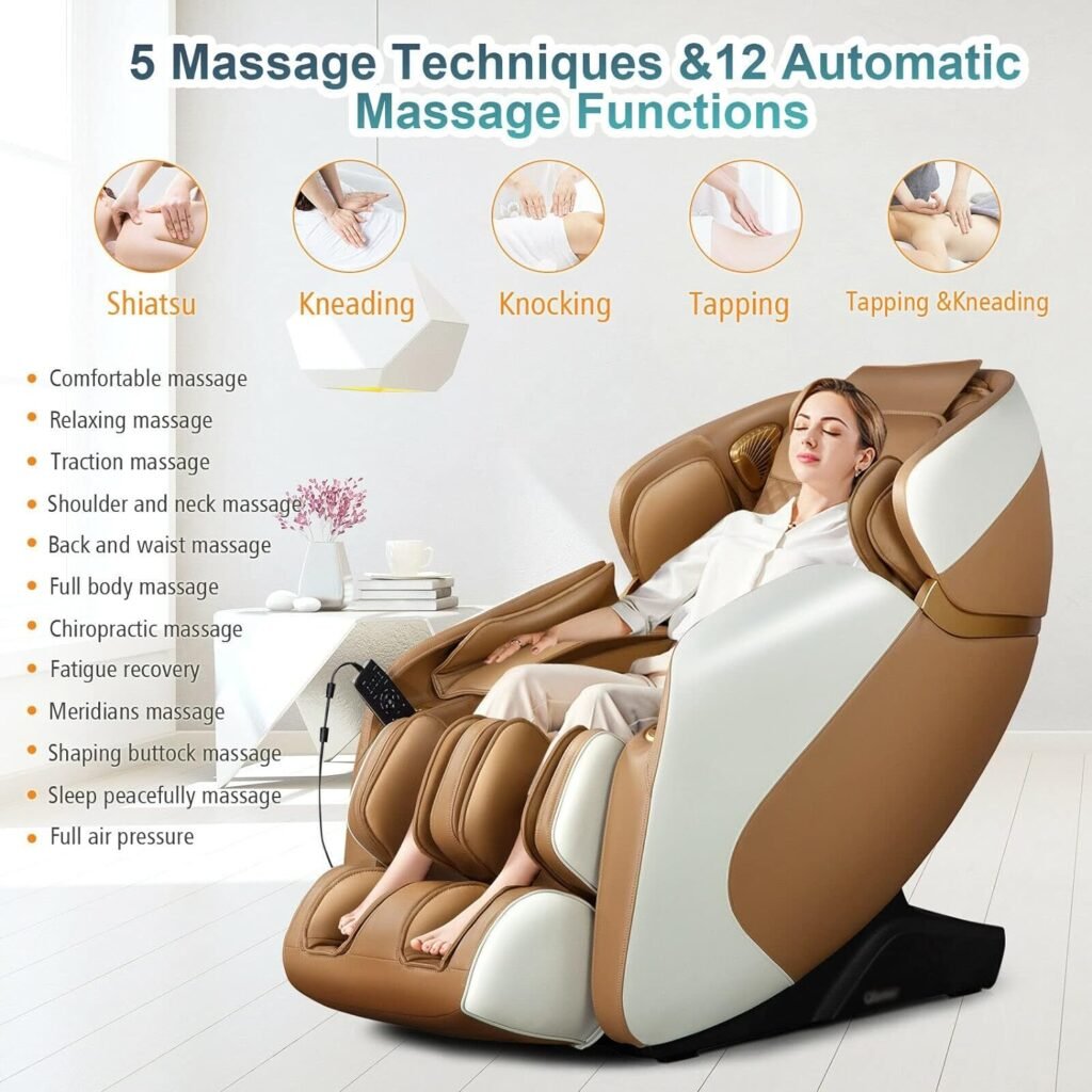 LIUJUN Full Body Zero Massage Chair Recliner w/SL Track Heat