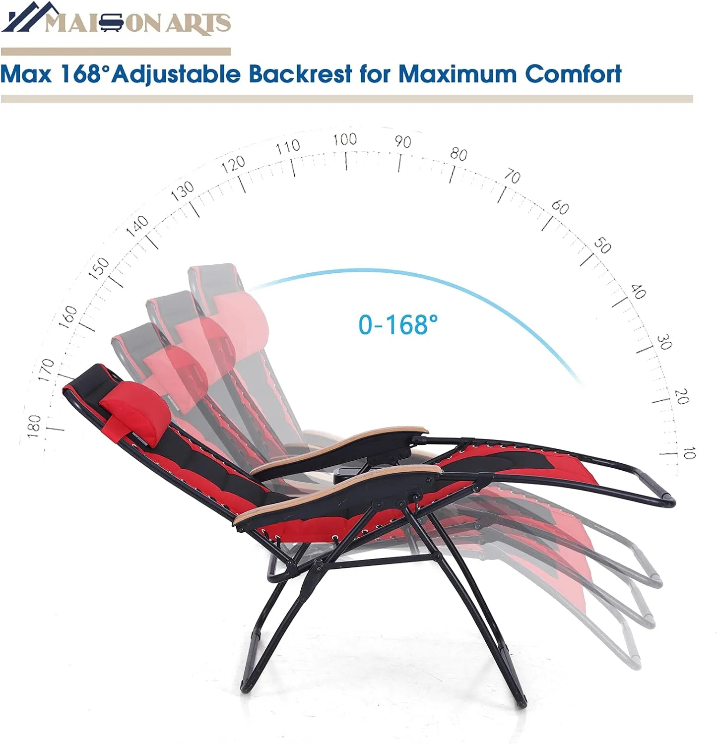 MAISON ARTS Padded Zero Gravity Lawn Chair Lounge Review