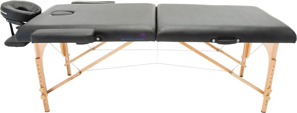 Massage Imperial® Black Charbury 2-Section Portable Massage Table Bed Couch Spa