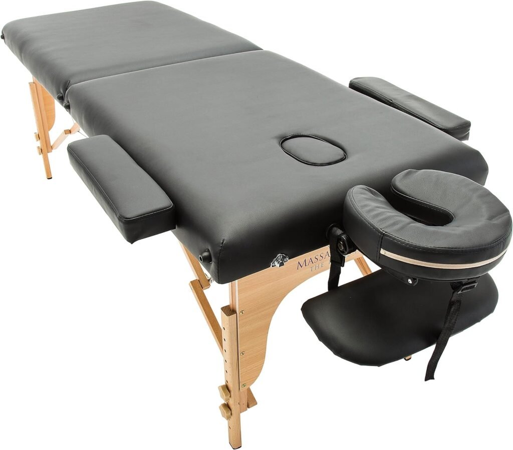 Massage Imperial® Black Charbury 2-Section Portable Massage Table Bed Couch Spa