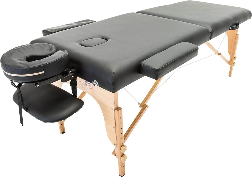 Massage Imperial® Black Charbury 2-Section Portable Massage Table Bed Couch Spa