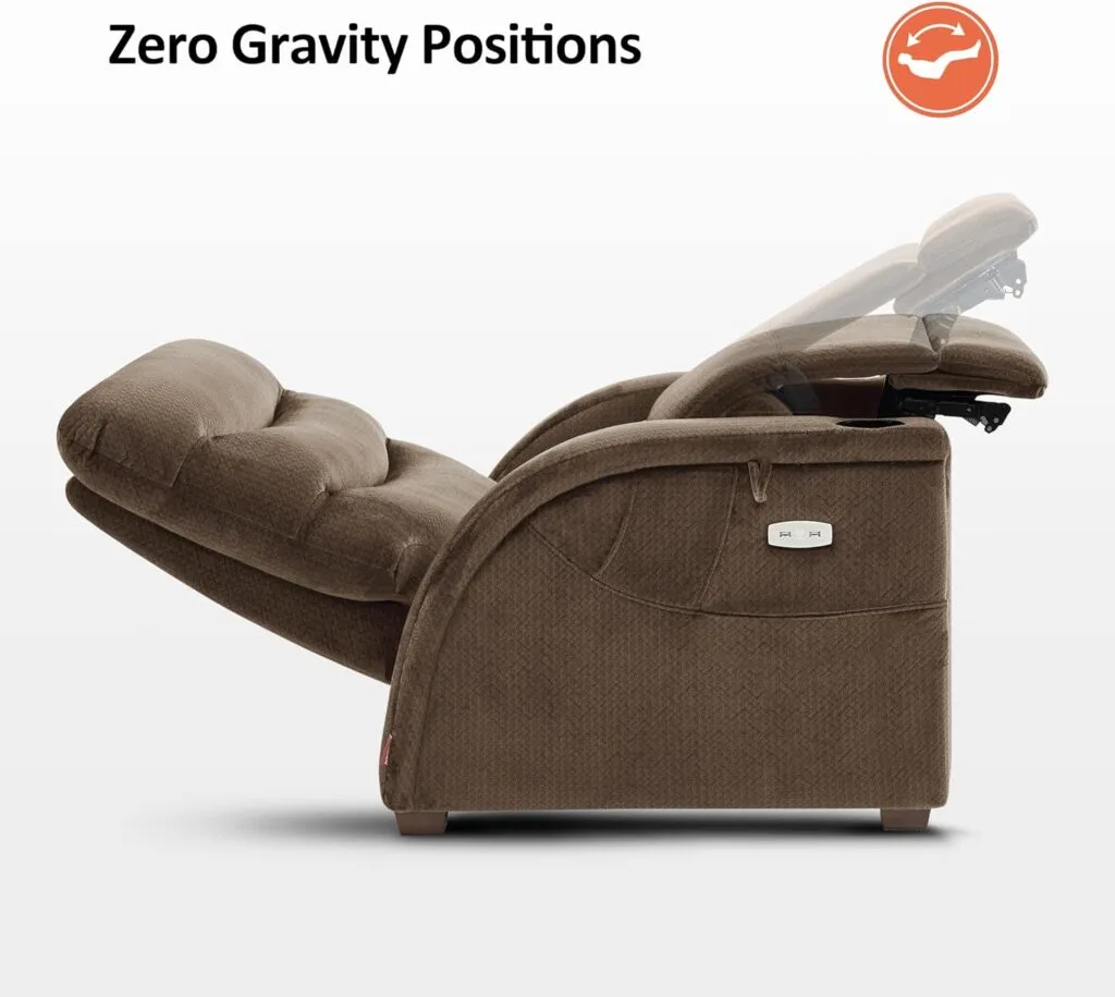 MCombo Power Zero Gravity Recliner Chair with Adjustable Headrest for Living Room, Dual Motor, Infinite Position, Fabric ZG334 (Medium, Navy Blue) MCombo Power Zero Gravity Recliner Chair with Adjustable Headrest for Living Room, Dual Motor, Infinite Position, Fabric ZG334 (Medium, Navy Blue)