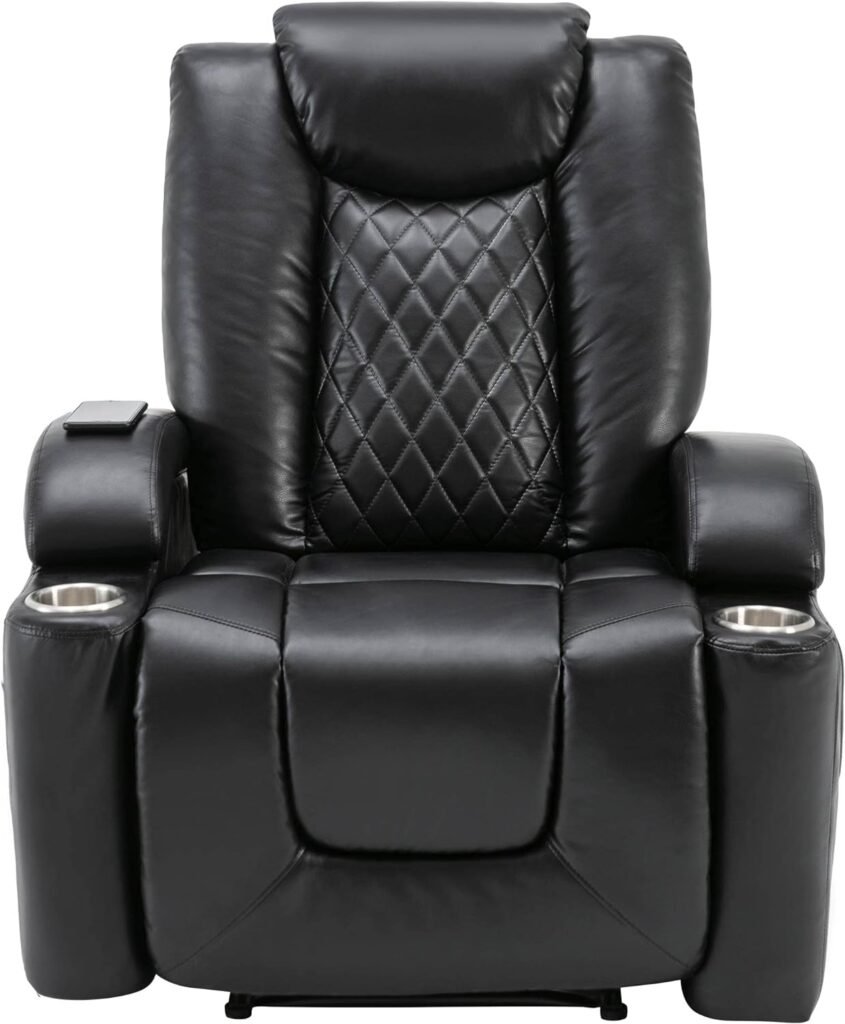 Merax Electric Recliner Chair with USB Charge Port, Cup Holders, Gaming Recliner Chair Home Theater Seating for Living Room