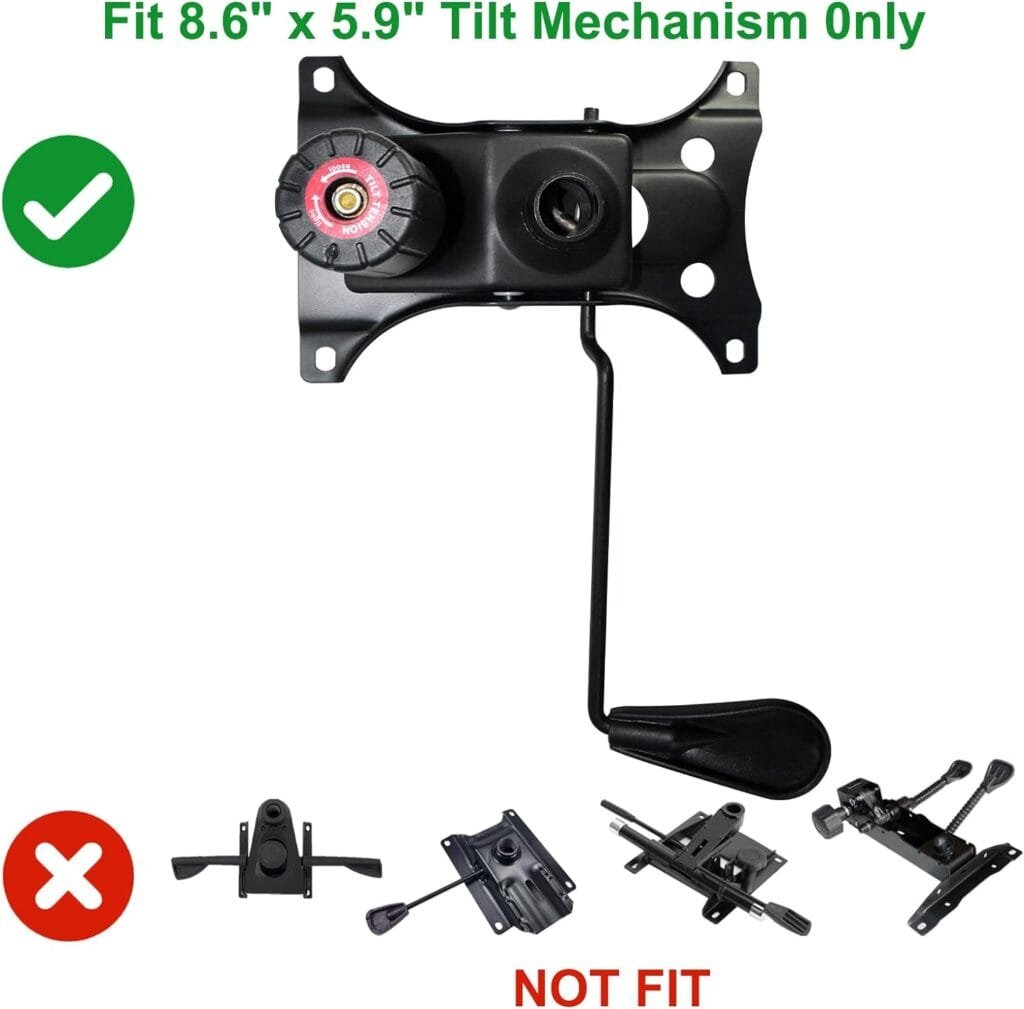 MySit Heavy Duty 300 LBs Office Chair Tilt Mechanism Replacement Parts, 5.9 x 8.6 Mounting Holes Tilt Control Mechanism(Not Standard Dimension)