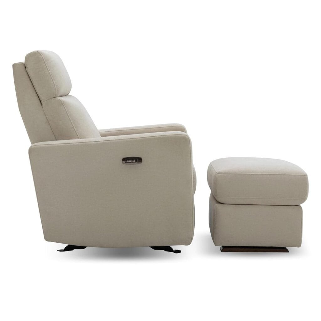 Nurture The Glider  Gliding Ottoman - Premium Power Recliner Nursery Glider Chair With Ottoman | Adjustable Head Support | Designed with a Thoughtful Combination of Function  Comfort | Built-in USB