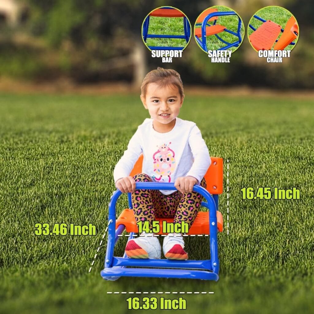 PLATPORTS Rocking Seesaw for Kids - Teeter Totter Kids Outdoor - Toddler See Saw - Playground Outdoor Equipment - Age 3 4 5
