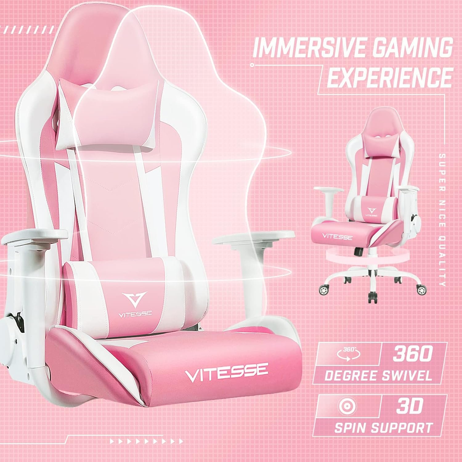 PUKAMI Pink Gaming Chair Review