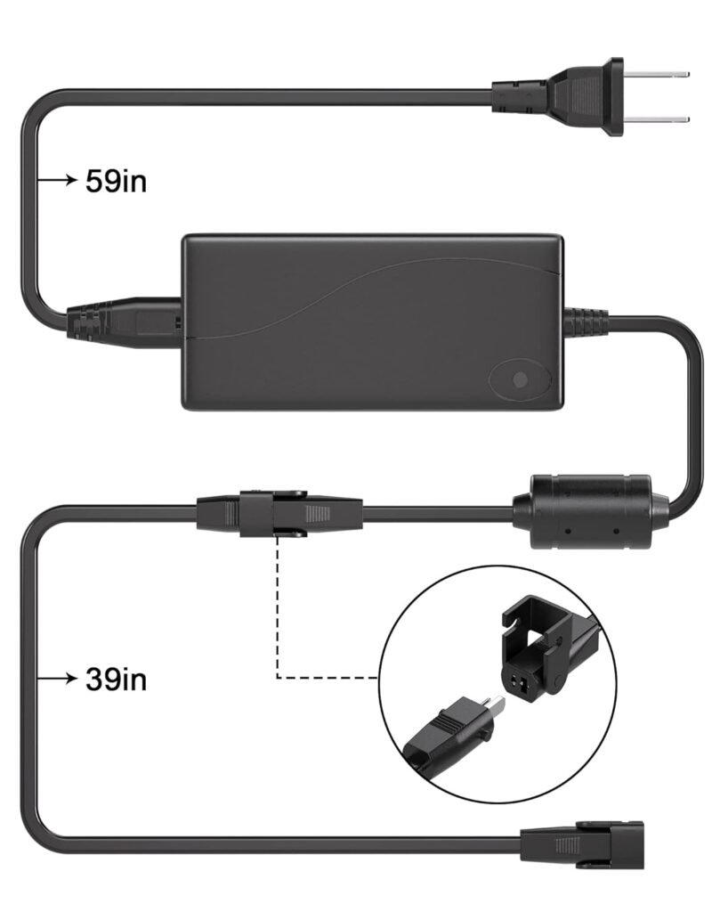 Recliner Power Supply, Ponkor AC/DC Switching Power Supply Transformer 2-pin 29V 2A Adapter with Extension Cord for Lift Chair or Power Recliner Limoss OKIN