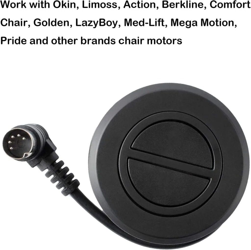 Recliner Switch with 2 Button 5 Pin Plug for Electric Sofa Recliner Lift Chair Electric Handset Control Replacement Recliner Switch with 2 Button 5 Pin Plug for Electric Sofa Recliner Lift Chair Electric Handset Control Replacement