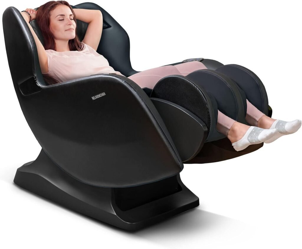 RELAXONCHAIR Rio Full Body Zero Gravity Massage Recliner Chair (Black)